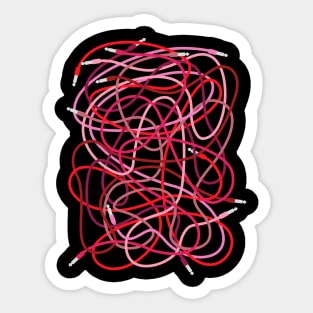 Modular Synth Patch Cables Sticker